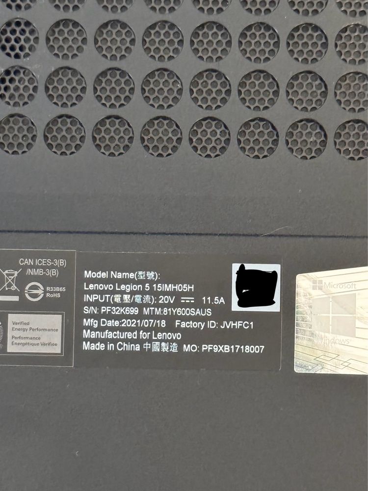 Legion core i7 aybi yo’q