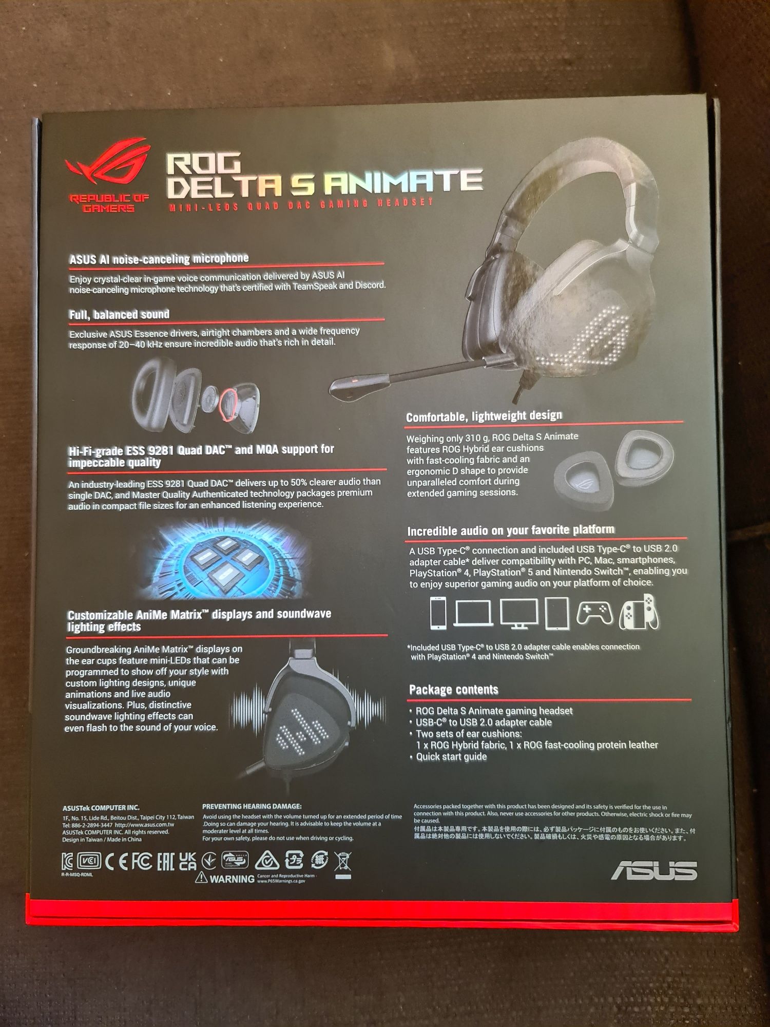 Asus Rog Delta S Animated like New