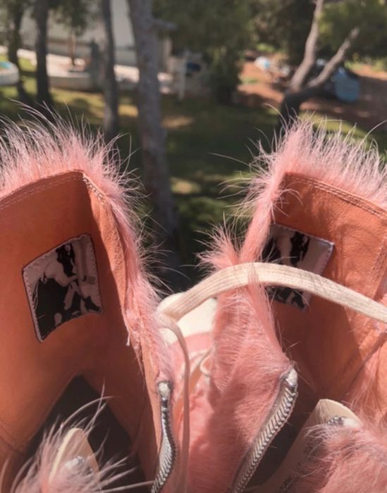 Rick owens pink boots