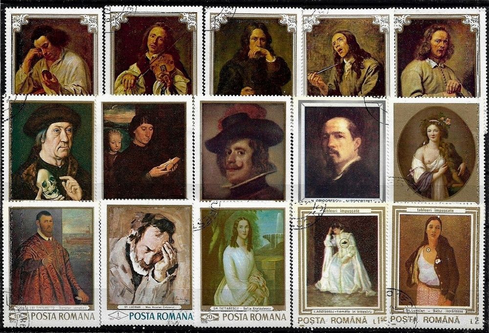 Super set de timbre Arta si Pictura. Pret 25 lei toate