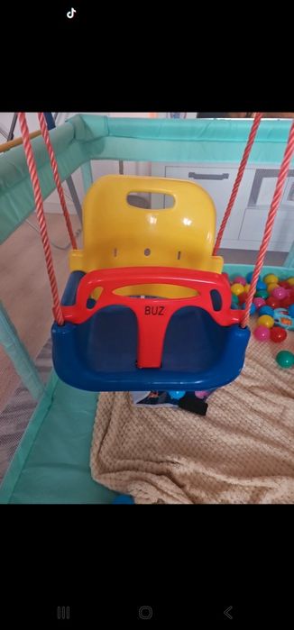 Leagăn interior & exterior copiii cu cadru metalic