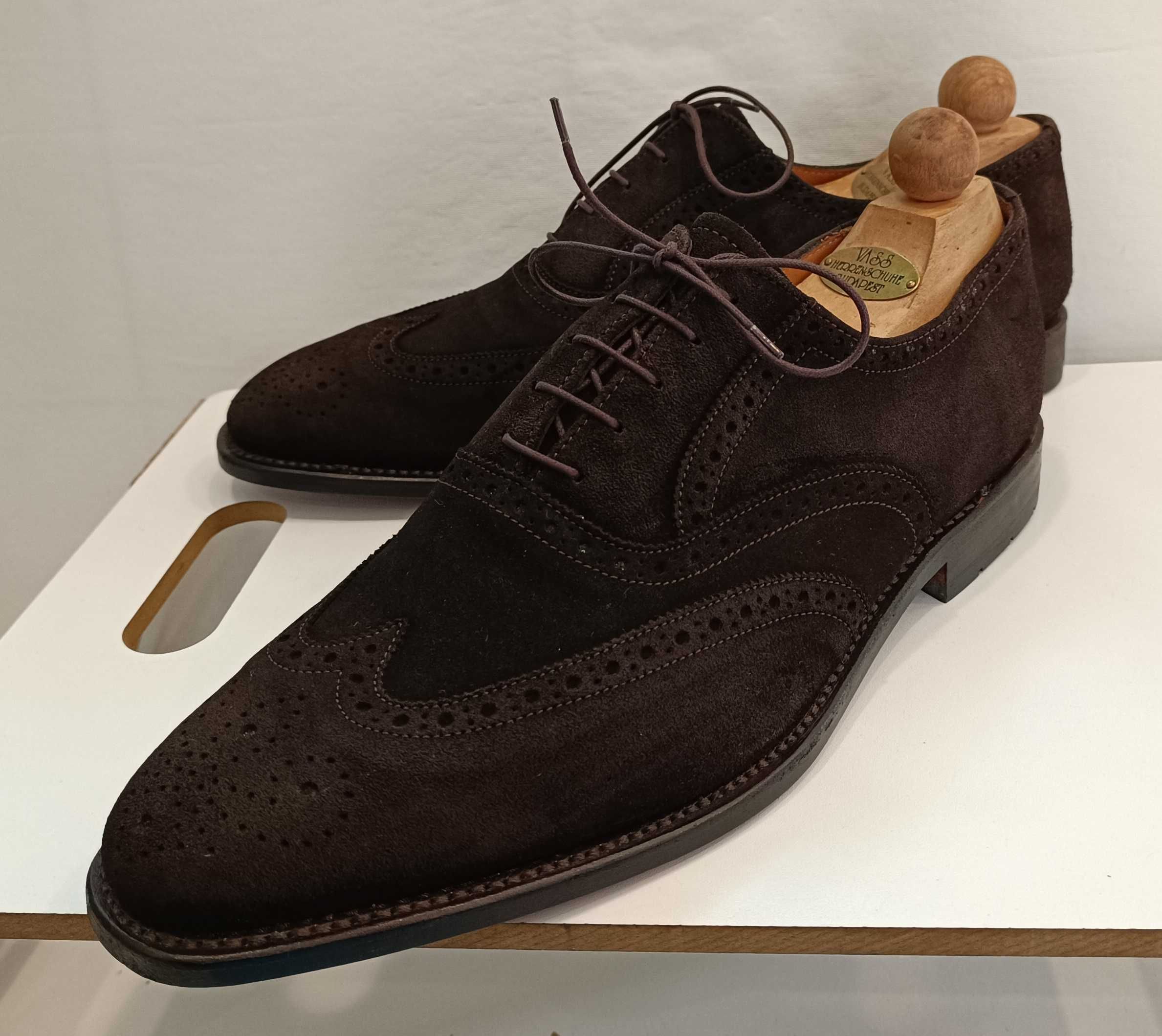 Pantofi oxford 44.5 45 brogue Floris Van Bommel piele naturala moale
