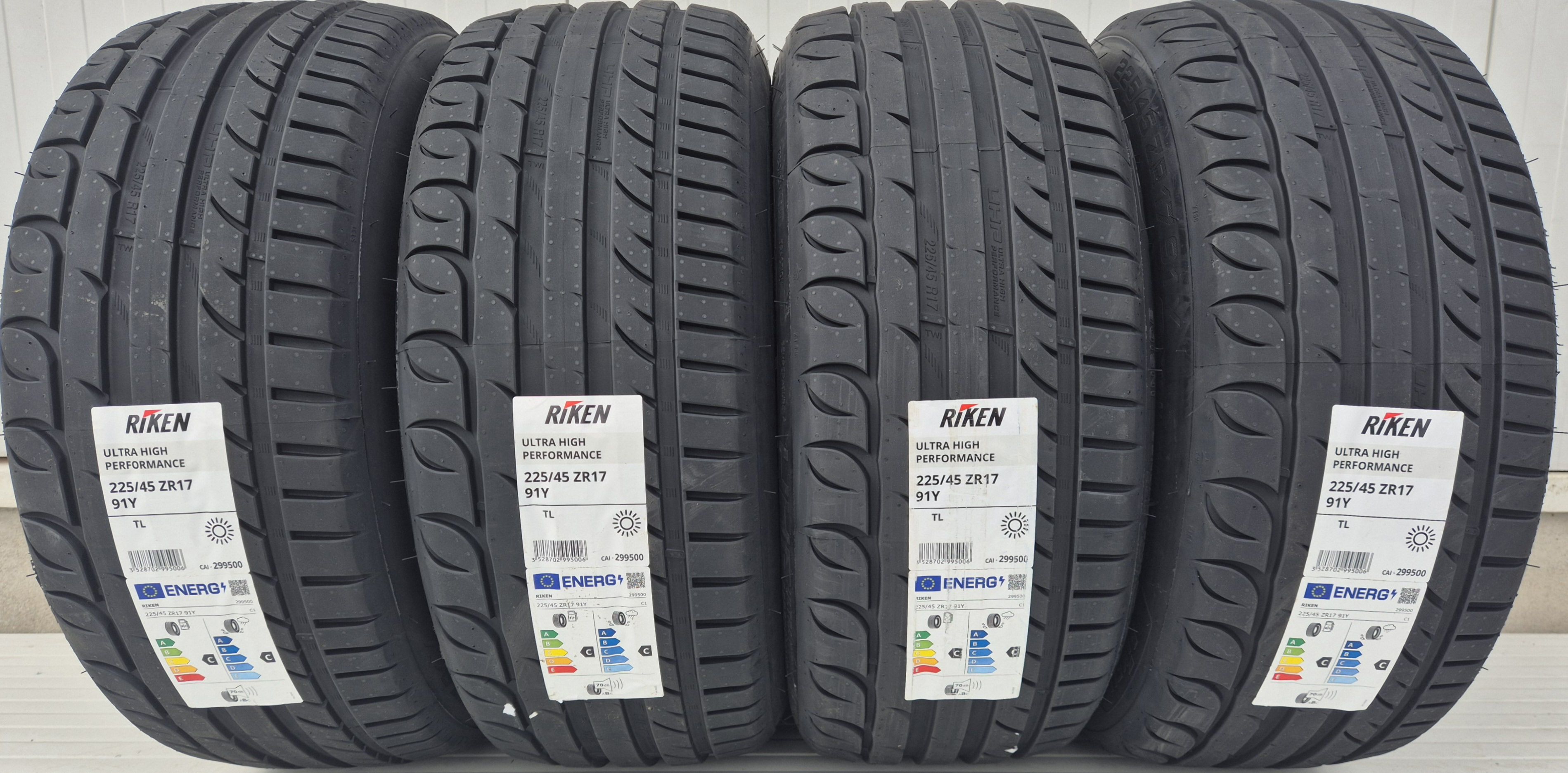 225/45 R17, 91Y, RIKEN (By Michelin) UHP , Anvelope de vara