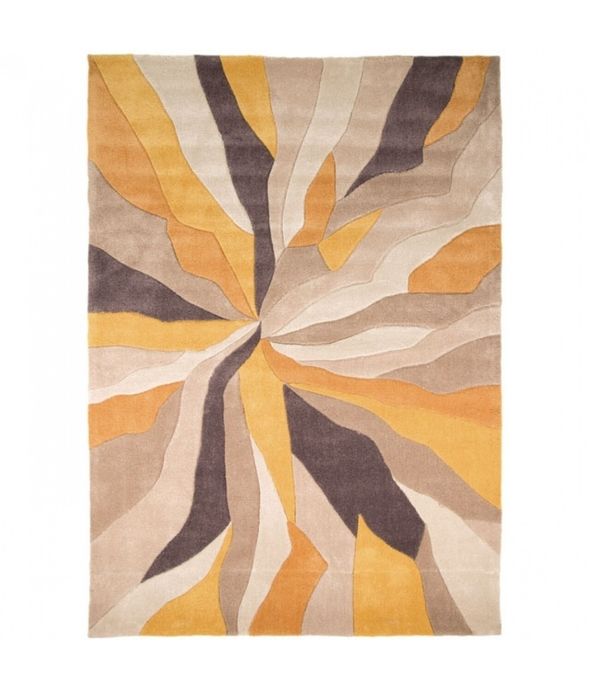 Covor Infinite Splinter Ochre, Flair Rugs, 160X220 cm, 100% poliester,