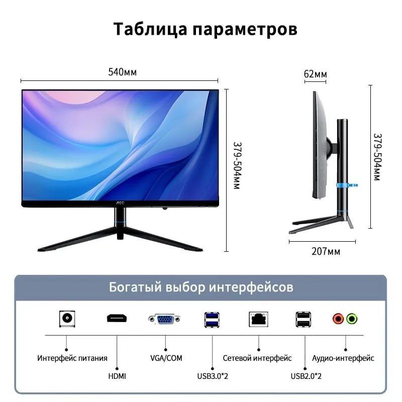 24" моноблок компьютер AOC ( Intel core i5-6 ) 1 год гарантия