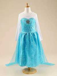 Rochie rochita NOUA printesa Elsa Frozen cu trena  2,3,4,5,6,7,8 ani