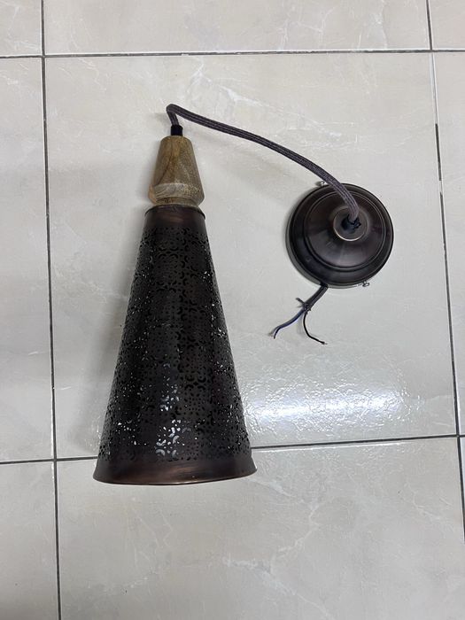 Lampa ornamentala metal/lemn