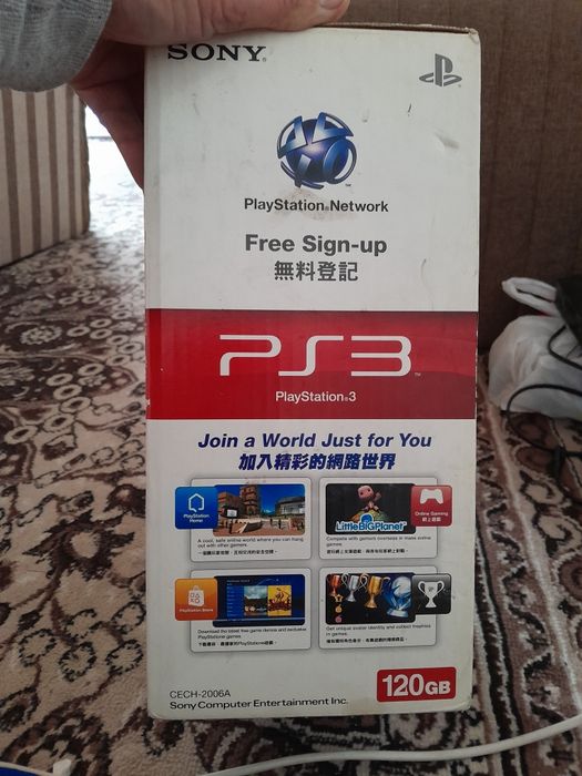 PS3 slim ideal tiniq 2 original djoystik bor karobka dakumenti bor.