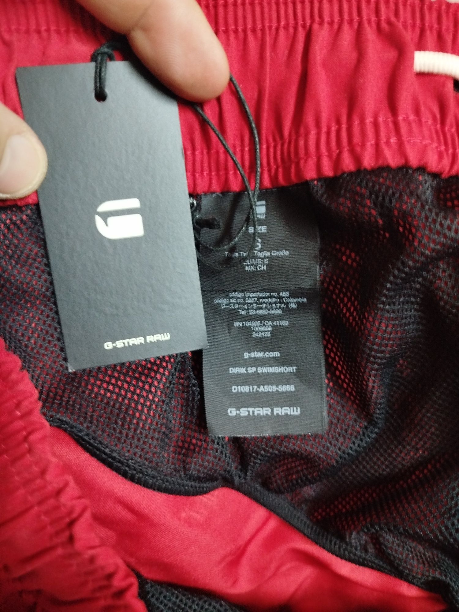 Оригинални мъжки бански G-Star Raw Dirik S , M , L нови червени