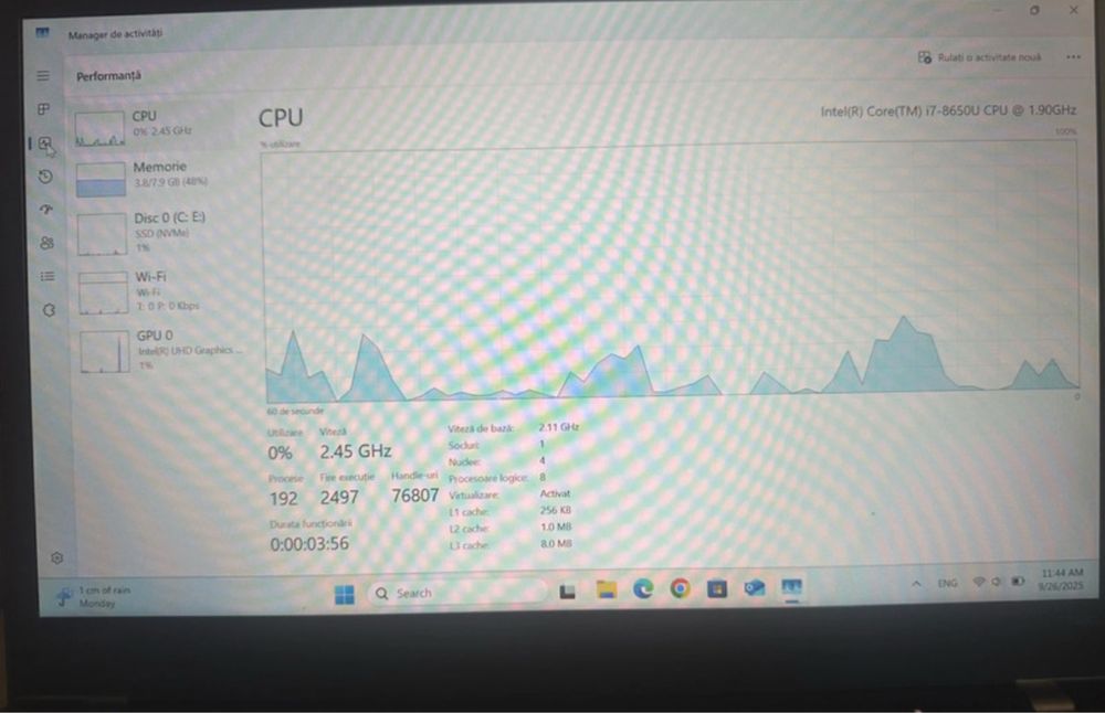 Laptop Lenovo ThinkPad T480s - i7, SSD Windows11 PRO  usor /performant