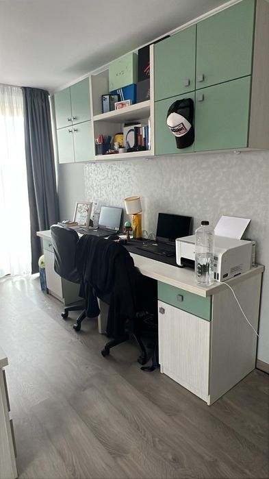 Set mobilă cameră: 2 paturi+ birou dublu+ dulap și noptieră!