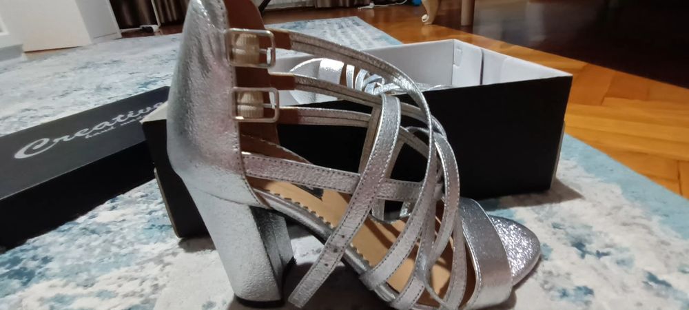 Sandale Creative, argintii, nr.35