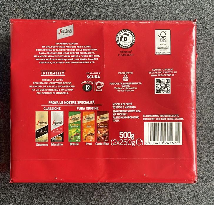 Cafea Segafredo intermezzo 500g