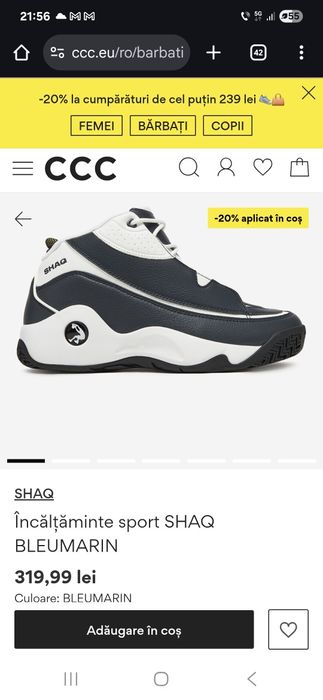 Shaq ghete adidasi bascheți 39