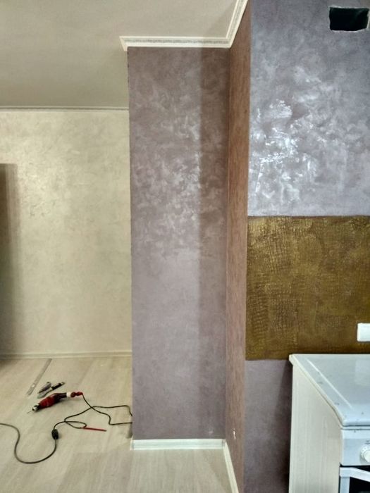 Косметический ремонт. Покраска, Декоративка Обои Галтели.