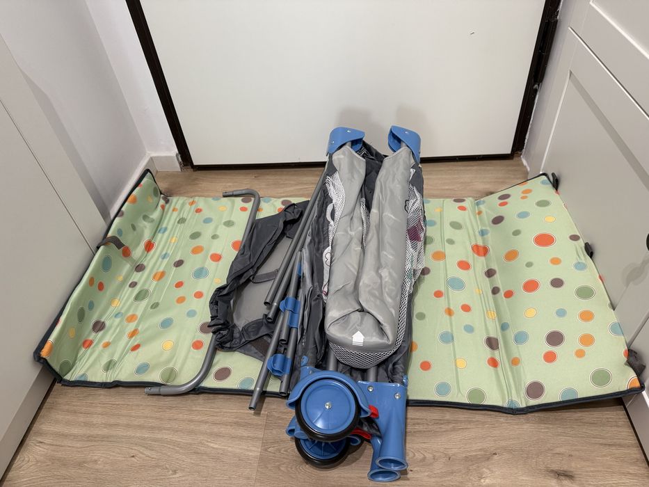Patut pliabil BabyGo Sleepwell Blue