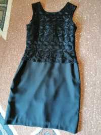 Rochie eleganta, cu dantela, marimea 42,, neagra