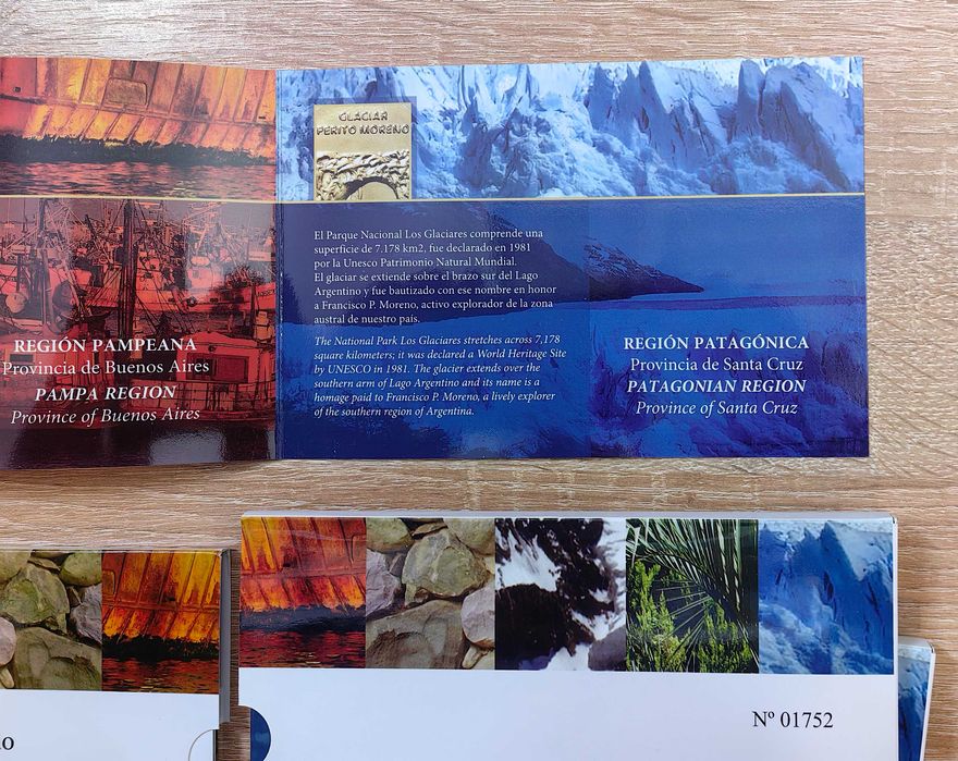 Лот 5 броя Юбилейни монети 2010 г. Аржентина - в банкова опаковка UNC