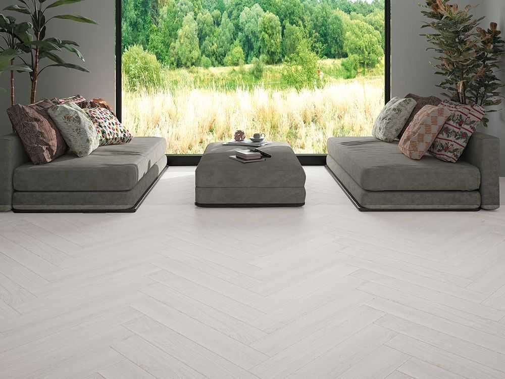 Gresie tip parchet SMOOTH WHITE MAT RECT 20x120x7