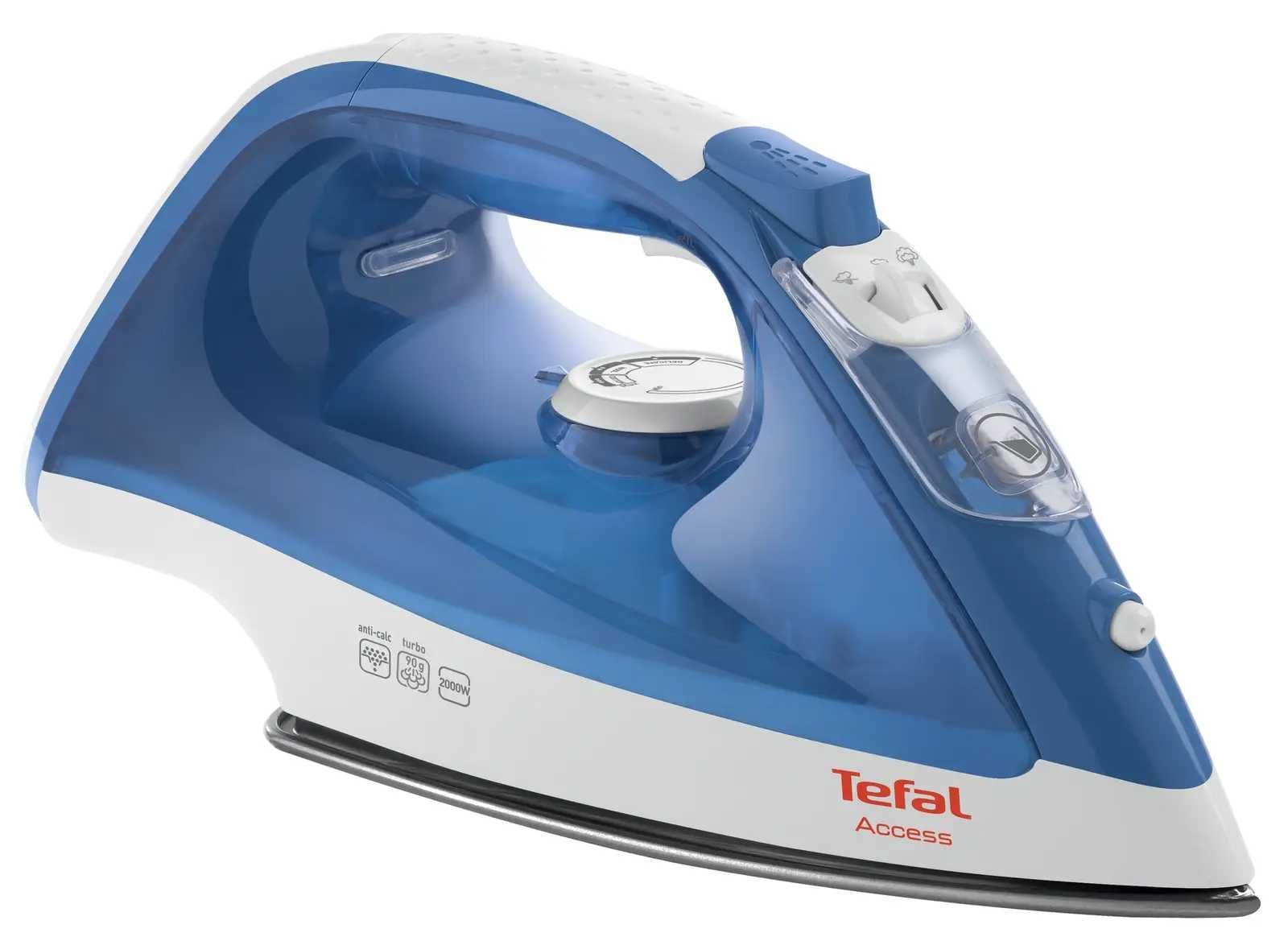 Ютия Tefal Access FV1511E3, 2000W, 90 гр/мин, 250 мл, Бяла/Синя