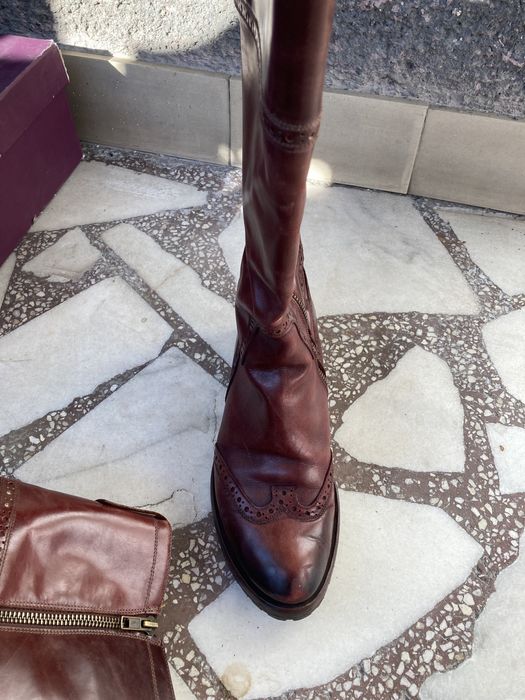 Cizme din piele Sciapo în cutia originală