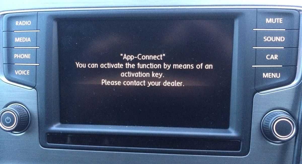 Activare App Connect Apple Carplay Android Auto Volkswagen Golf 7 Pas