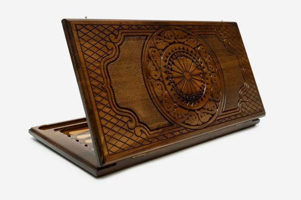 Нарды резные "Орнамент" из массива бука (Армения)