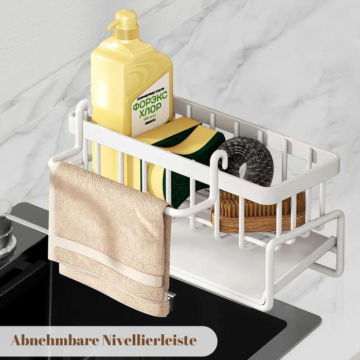 НОВ! Кухненски органайзер за мивка – с отцедник и куки