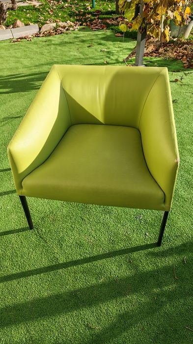 Зелен фотьойл еко кожа 2бр