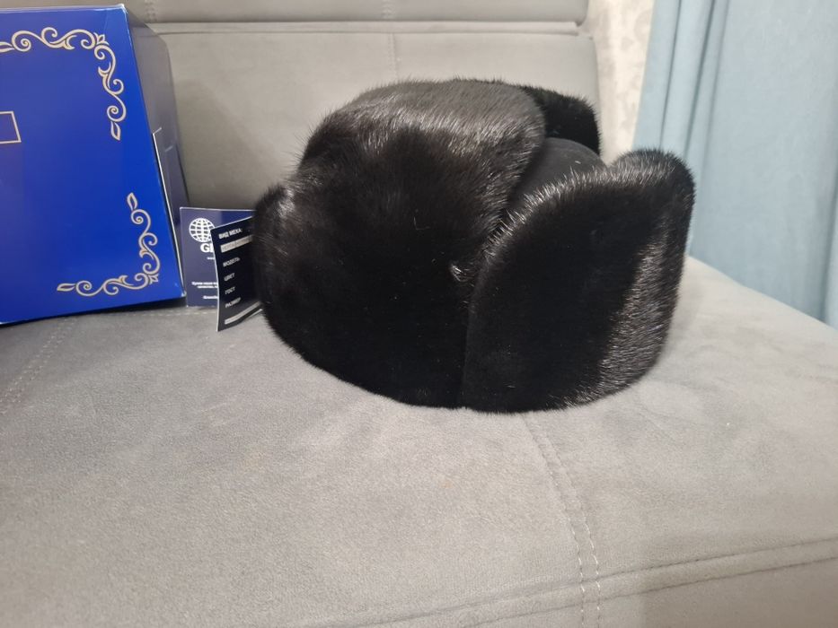 Мужская меховая ушанка из норки