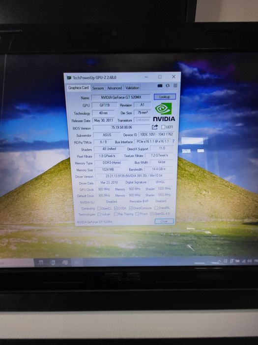 Laptop Asus K53SC , i3-2330M , 8 GB  , video GT 520MX