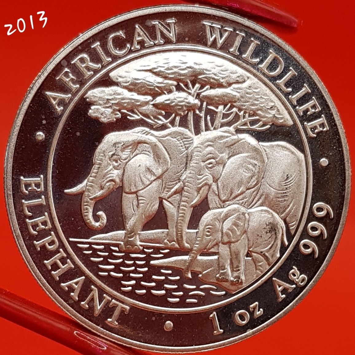 Somalia Elefantul 2011-2024 monede lingou argint 999