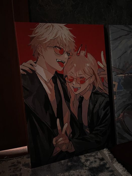 Аниме картина по номерам (нарисованная)