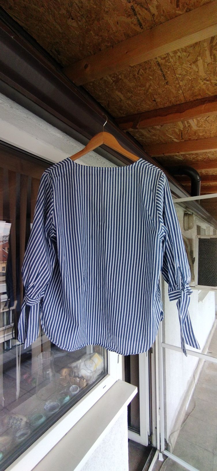 Блуза h&m от памук на райета 46/XL