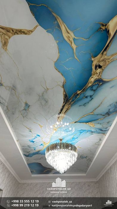 Uy va ofislar uchun natijnoy potolok xizmati