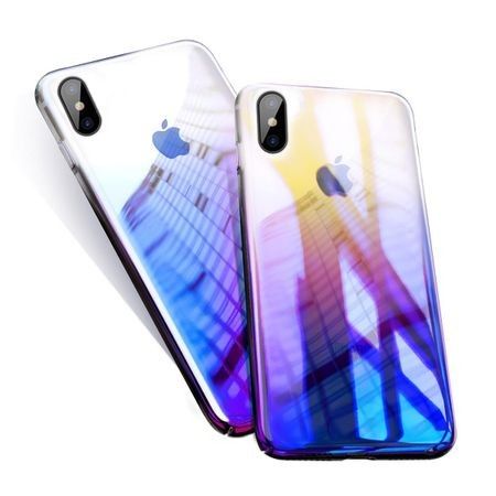 Husa Apple iPhone XS MAX, Gradient Color Cameleon Albastru-Galben