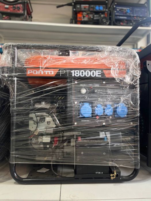 Benzin Generator PONTO PT18000E — 14 kVt, Elektro Start