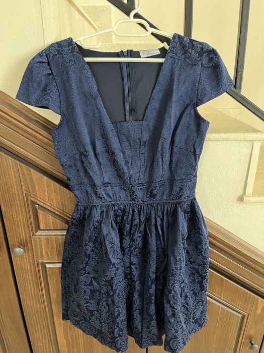 Rochie bleu dantelata marimea 40