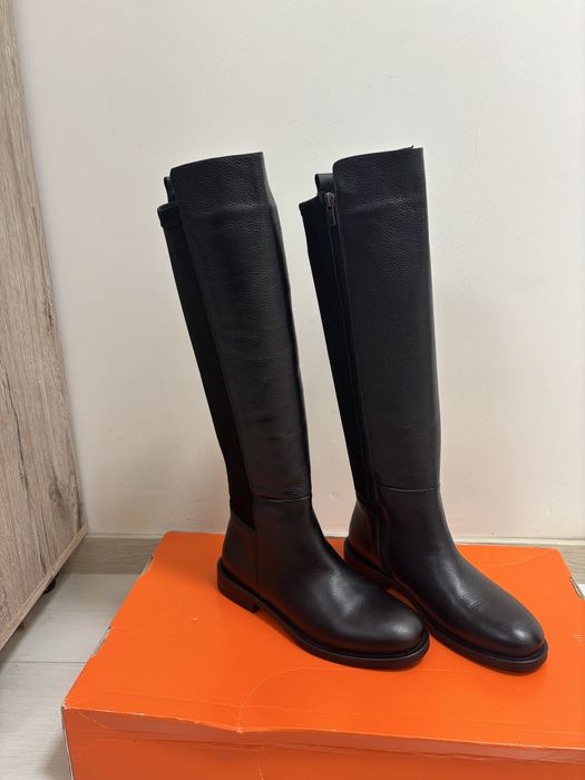 Cizme lungi, negre, piele naturala, 37, noi