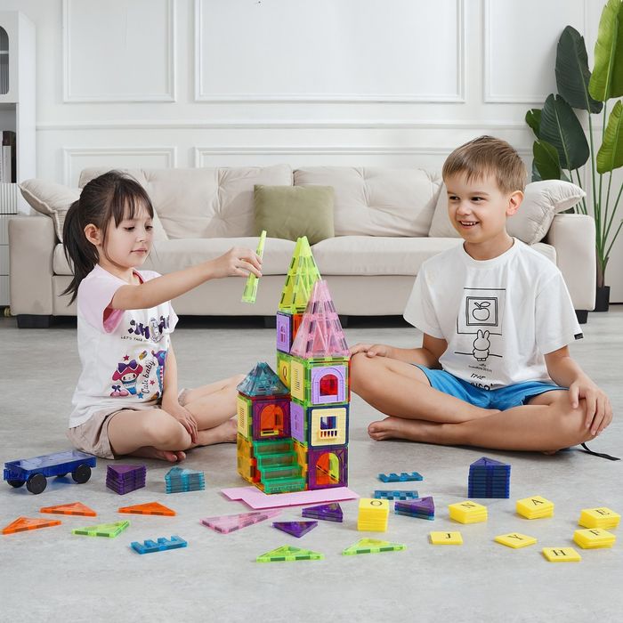 NOI - Joc Set Inteligent de Constructie 121 Piese Magnetice Creativ Ed