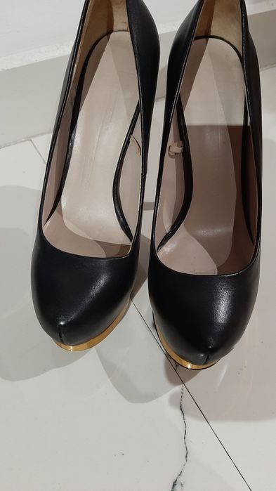 Pantof Zara, din piele naturala, tip platforma