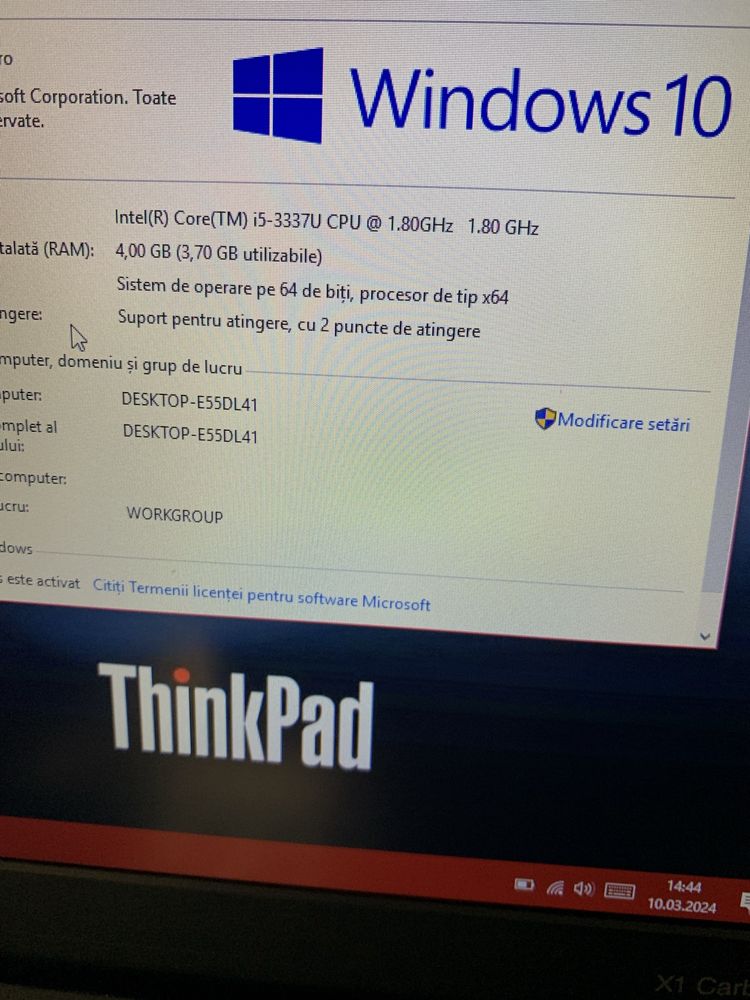 Lenovo ThinkPad Slim X1Carbon intel core i5,4gb ram ddr4,SSD 130gb