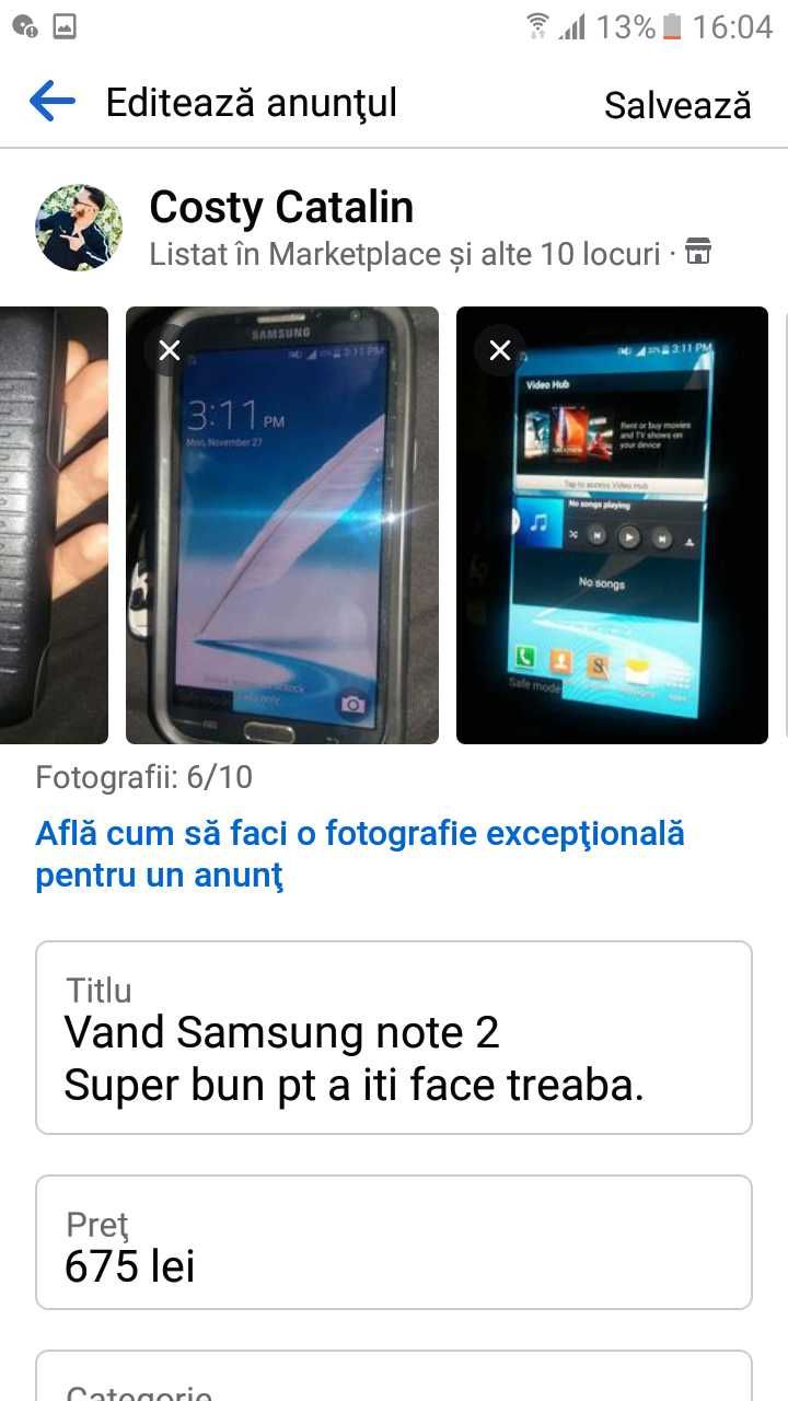 Samsung note 2 foarte bun de folosit