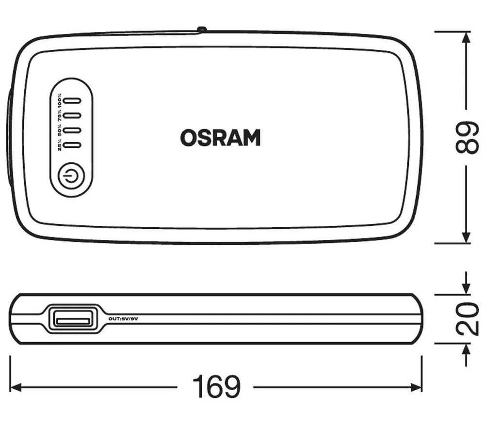 Литиевое пусковое устройство OSRAM BATTERYstart 200 OBSL200