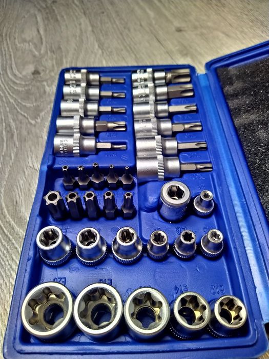Trusa Chei TORX SI TUBULARE PROFIL E 3/8 34 PIESE, Chrome Vanadium