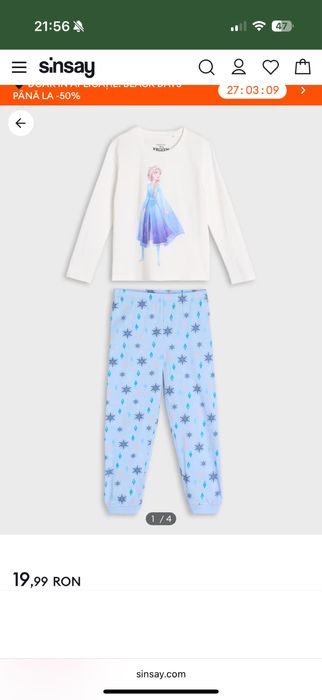 Pijama copii 122 frozen