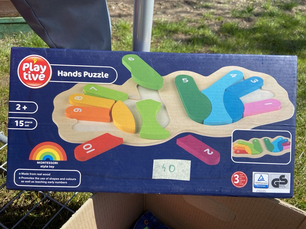 Jucarie lemn hands puzzle