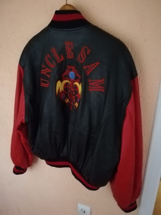 Geacă bărbați piele Uncle Sam bomber L