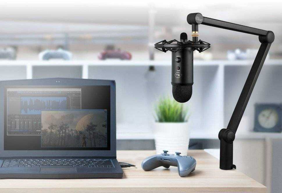 Logitech Blue Yeti Комплект 3в1 Yeticaster Микрофон Шокмаунт Штанга