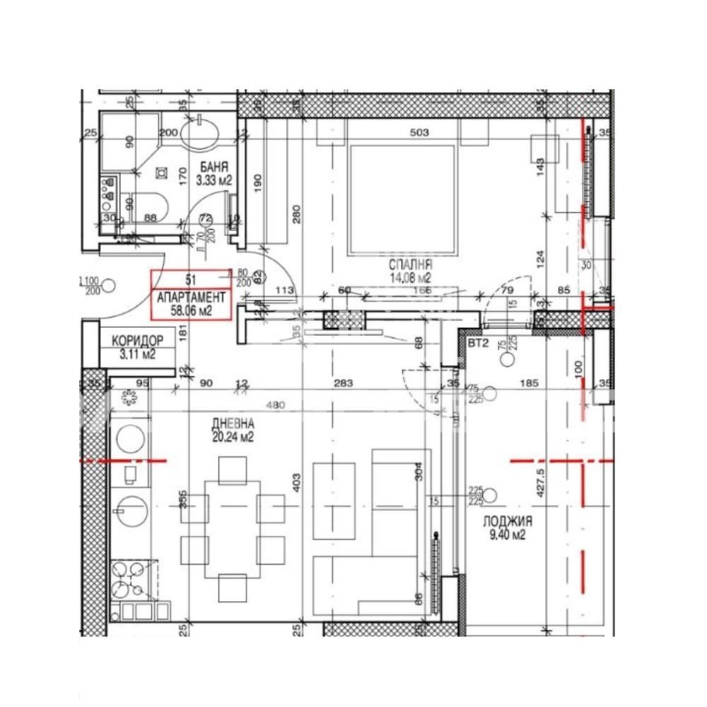 Продава се Двустаен апартамент в София, Люлин 2 - 79 кв.м за 1836 €/кв.м - Снимка #1